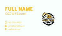 Excavator Cog Construction Business Card