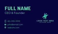 Blue Human Star Business Card Design