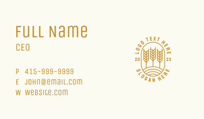 Agriculture Wheat Field Business Card Image Preview