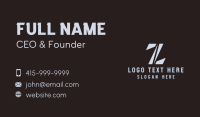 Technology Software Expert Letter Z Business Card