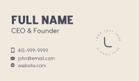 Minimalist Business Wordmark Business Card