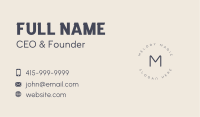 Minimalist Business Wordmark Business Card