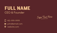 Elegant Classic Wordmark Business Card Design