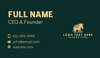 Gold Armadillo Animal Business Card