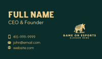 Gold Armadillo Animal Business Card