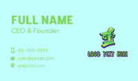 Green Graffiti Art Number 1 Business Card Design