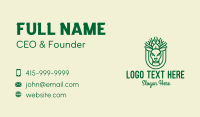 Green Deer Antler Monoline  Business Card Design