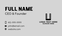 Letter U Business Card example 1