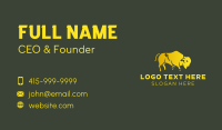 Gold Bison Zoo Business Card
