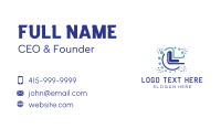 Dotted Business Letter L Business Card Design