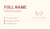 Floral Natural Cosmetics Letter Business Card Design