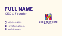 Colorful Letter H Business Card