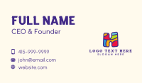 Colorful Letter H Business Card