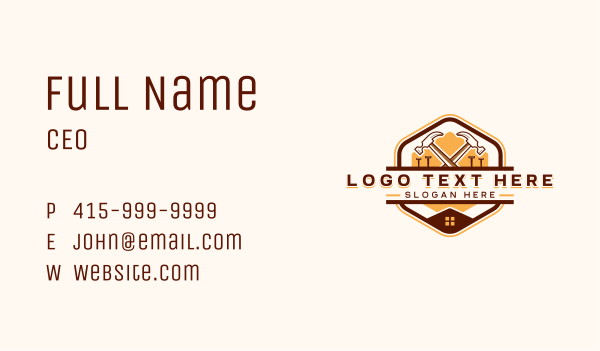 Hammer Nail Handyman Business Card Design Image Preview