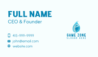 Blue Water Drop Letter P Business Card