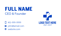 Blue Human Medical Cross  Business Card