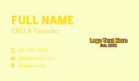 Summer Party Wordmark Business Card