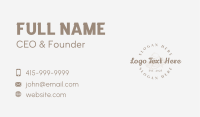 Floral Knight Wordmark Business Card