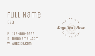 Floral Knight Wordmark Business Card