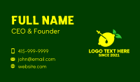 Organic Lemon Extract Business Card Design