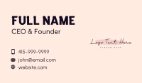 Brush Feminine Wordmark Business Card Design