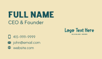Playful Business Card example 4