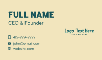 Playful Kid Wordmark Business Card