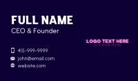 Pink Neon Business Business Card