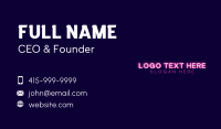 Pink Neon Business Business Card Design