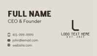 Brown Company Letter Business Card
