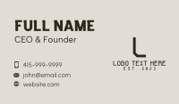 Brown Company Letter Business Card Design