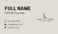 Brown Company Letter Business Card