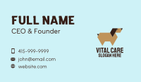 Brown Geometric Dog Business Card