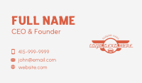 Orange Car Wings Business Card