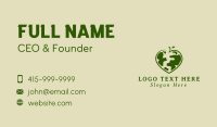 Green Heart Earth Leaf Business Card