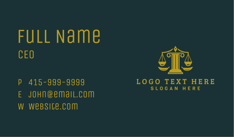 Counsel Business Card example 3