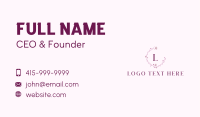 Dainty Floral Garland Lettermark Business Card