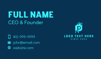 Cyber Application Letter P Business Card
