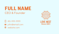 Orange Heart Ornament  Business Card Image Preview