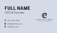 Creative Swirl Letter C Business Card