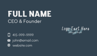 Floral Feminine Wordmark Business Card