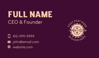 Needle Button Stitch Business Card Design