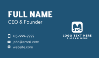 Blue Letter M App Business Card