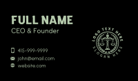 Legal Counsel Attorney Business Card