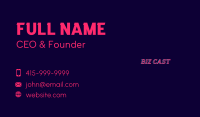 Glamour Business Card example 2