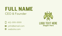 Green Bug Leaf Business Card Design