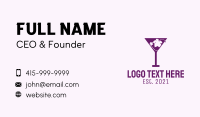 Violet Martini Glass  Business Card