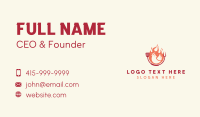 Flaming BBQ Chicken Business Card
