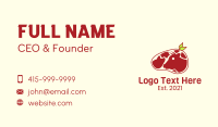 Organic Beef Meat Business Card Design