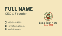 Camping Oil Lamp Business Card Design